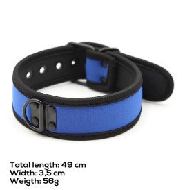 Neoprene Puppy Collar Adjustable Blue